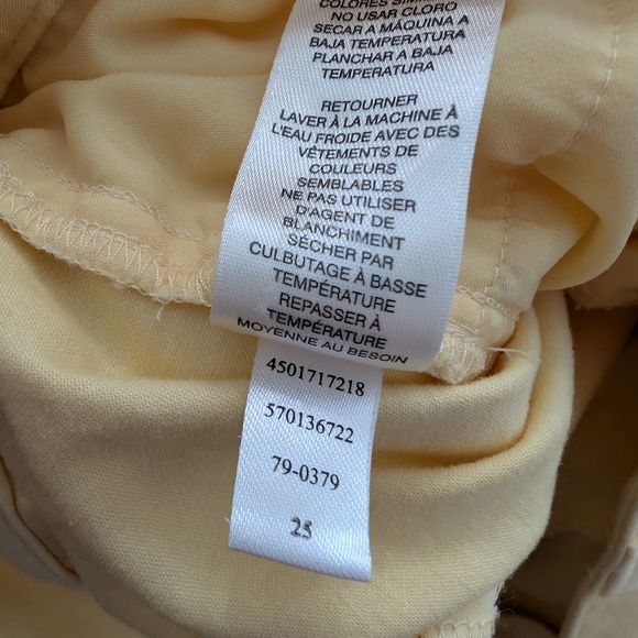 White House Black Market Pale Yellow Mid Rise Cotton Shorts - Picture 14 of 14